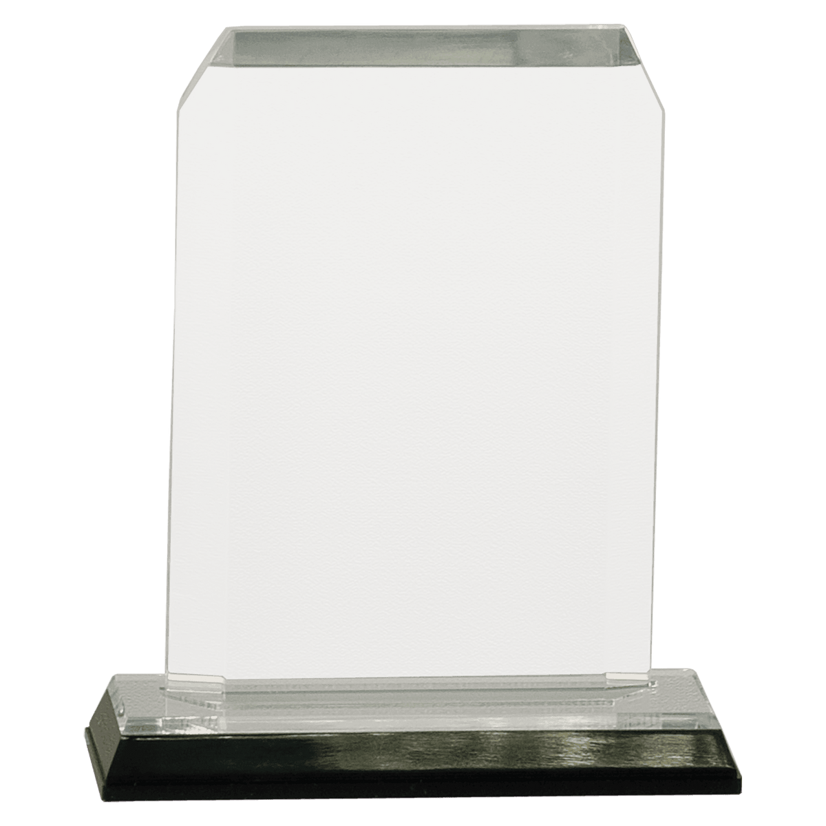 3 1/2" x 5 1/2" Silver Clipped Corner Impress Acrylic Award