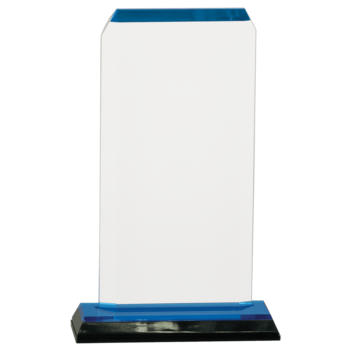 3 1/2" x 7 1/2" Blue Clipped Corner Impress Acrylic Award