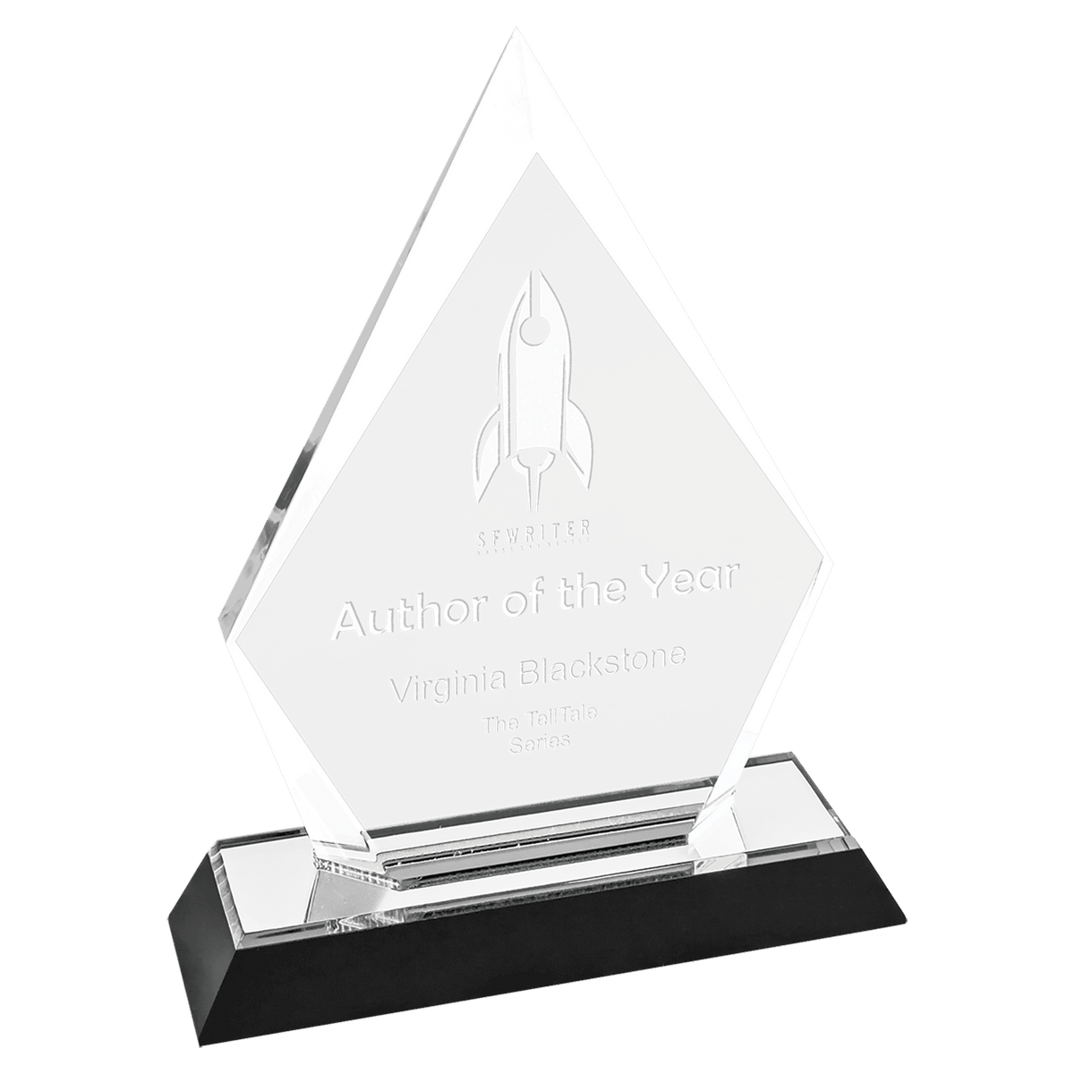 7" Silver Arrow Point Impress Acrylic Award