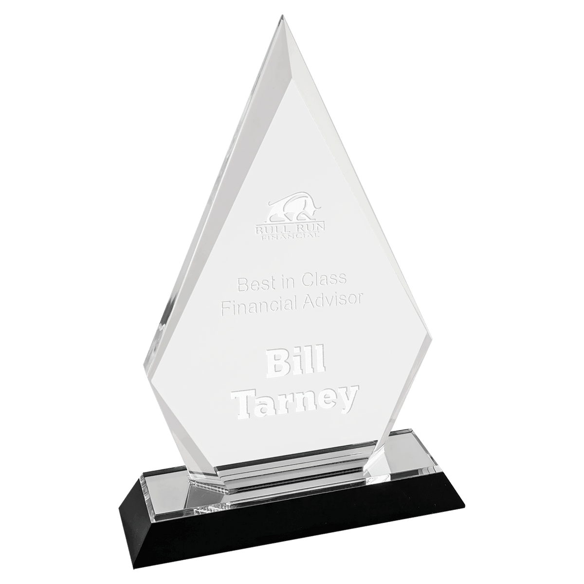 8" Silver Arrow Point Impress Acrylic Award