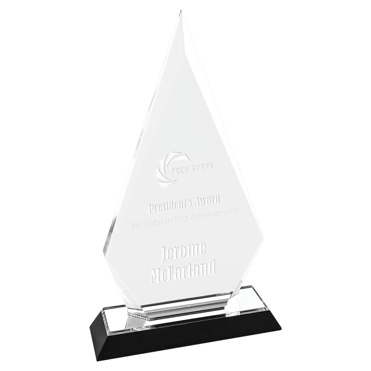 9" Silver Arrow Point Impress Acrylic Award