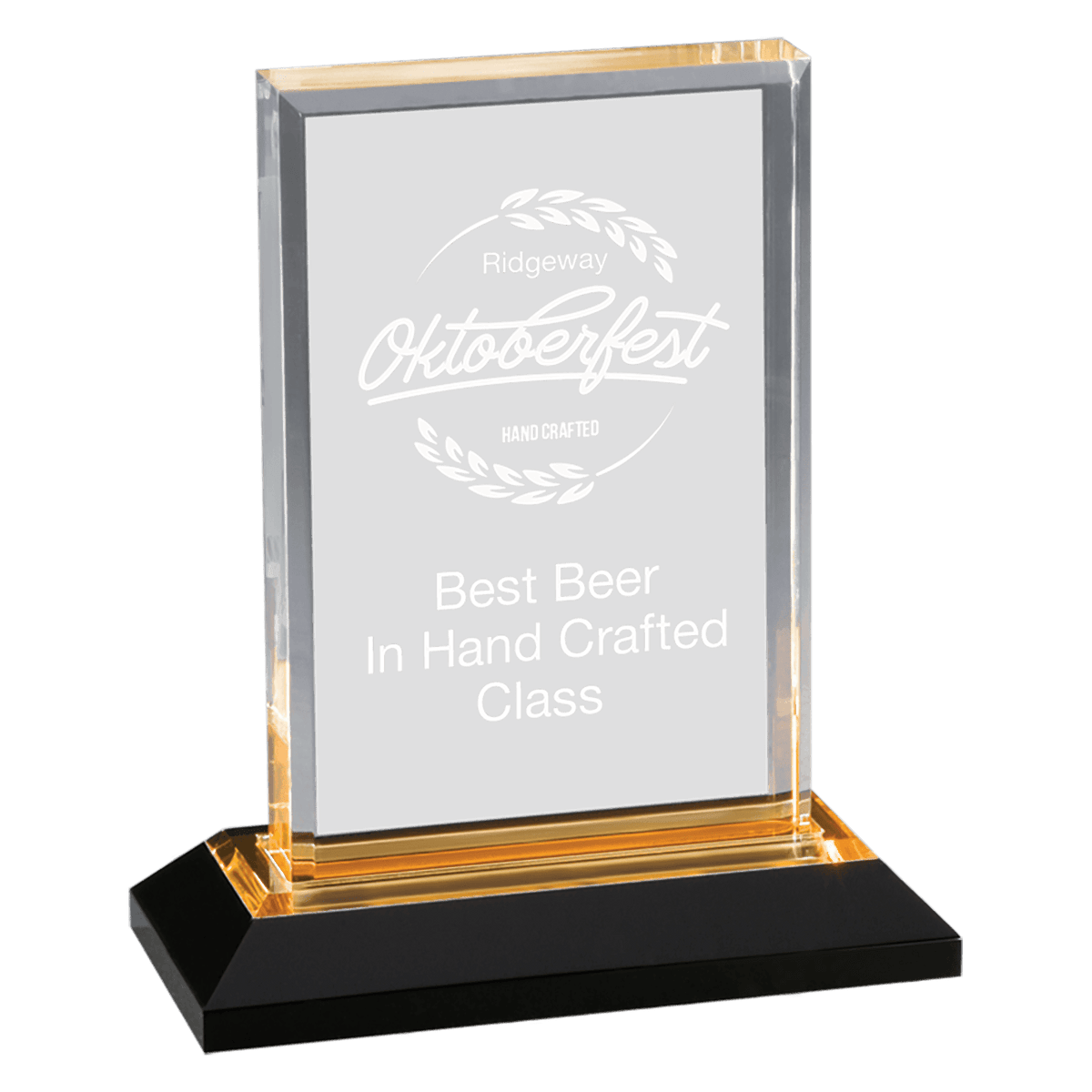 5" x 7" Gold Beveled Impress Acrylic Award