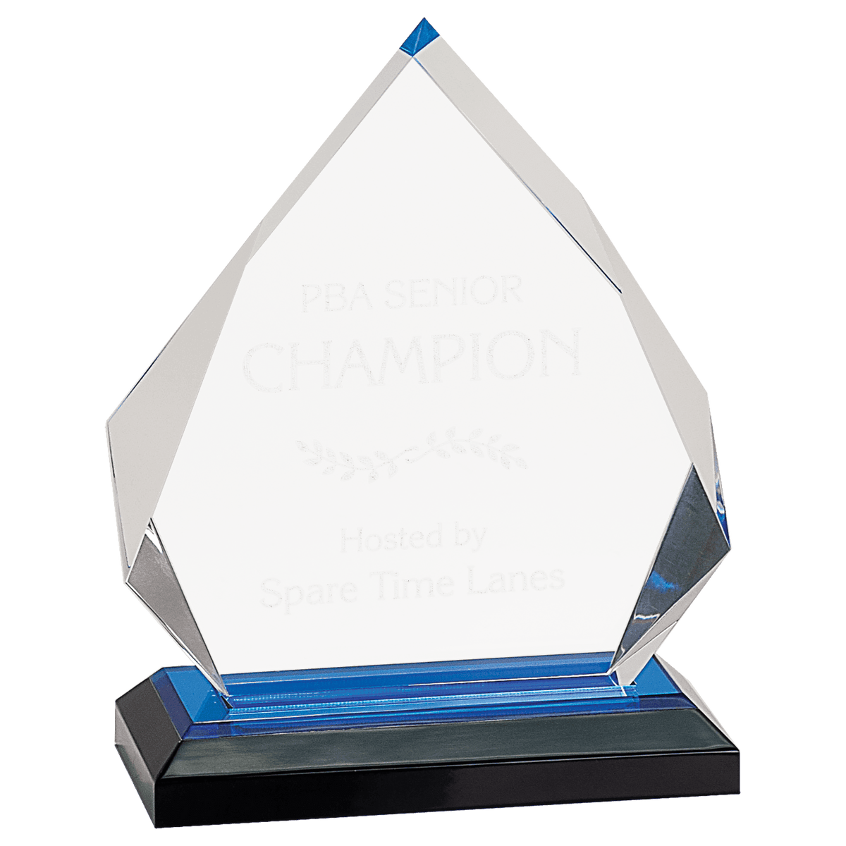 5 1/4" x 6 3/4" Blue Diamond Impress Acrylic Award