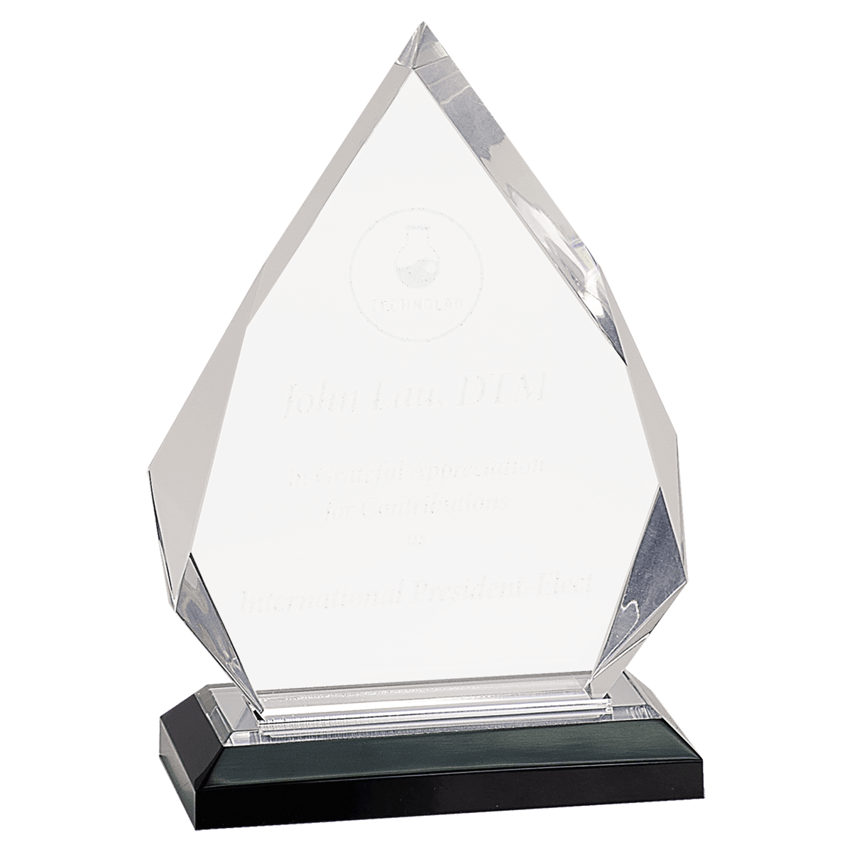 5 1/4" x 7 3/4" Silver Diamond Impress Acrylic Award