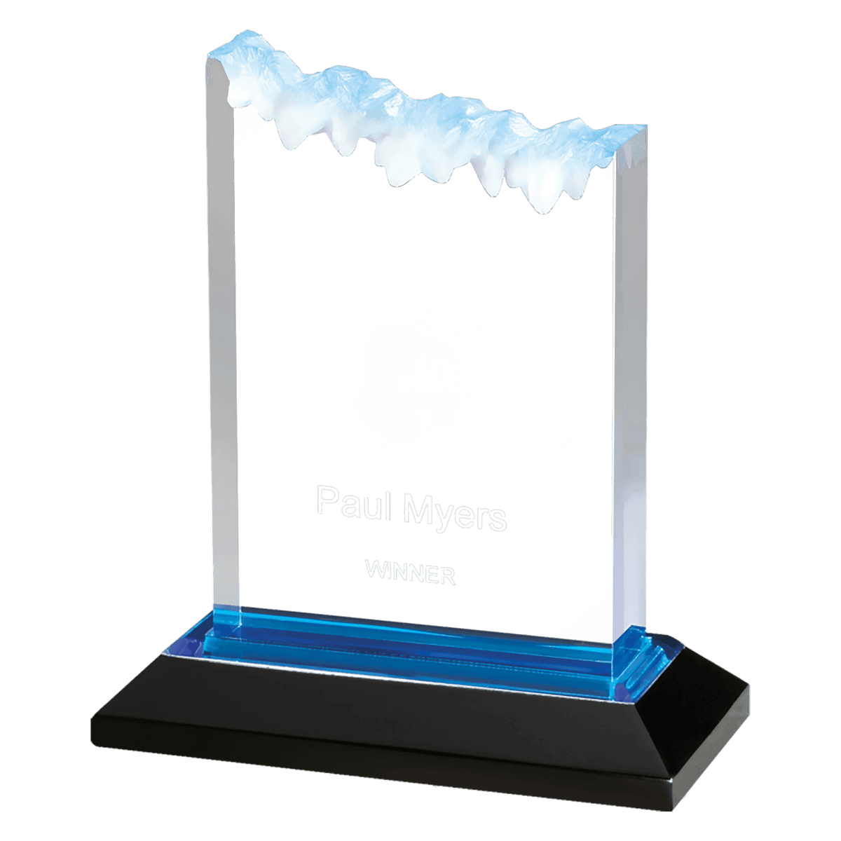 5" x 7" Blue Frosted Impress Acrylic Award