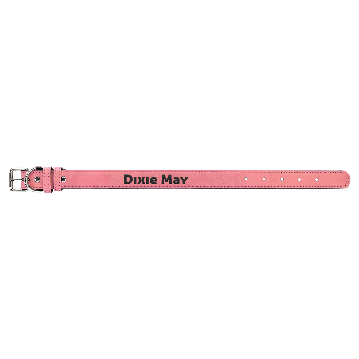 Small 15" x 3/4" Engravable Leatherette Dog Collar - Pink