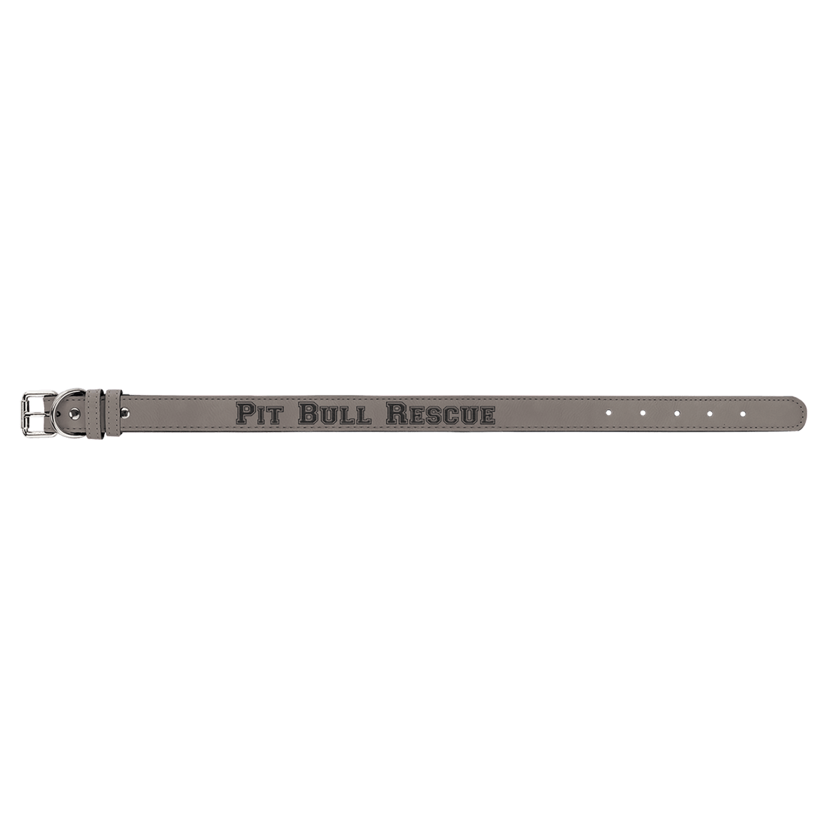 Large 23" x 1" Engravable Leatherette Dog Collar - Gray