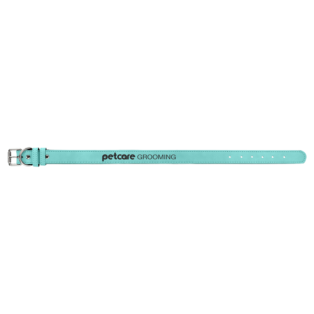 Extra Large 27" x 1 1/4" Engravable Leatherette Dog Collar - Teal