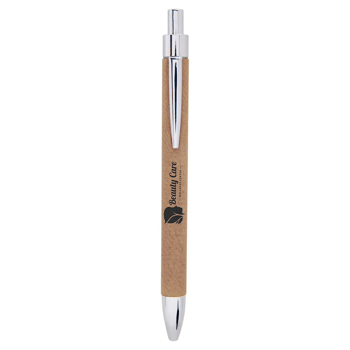 Laserable Leatherette Pen - Light Brown