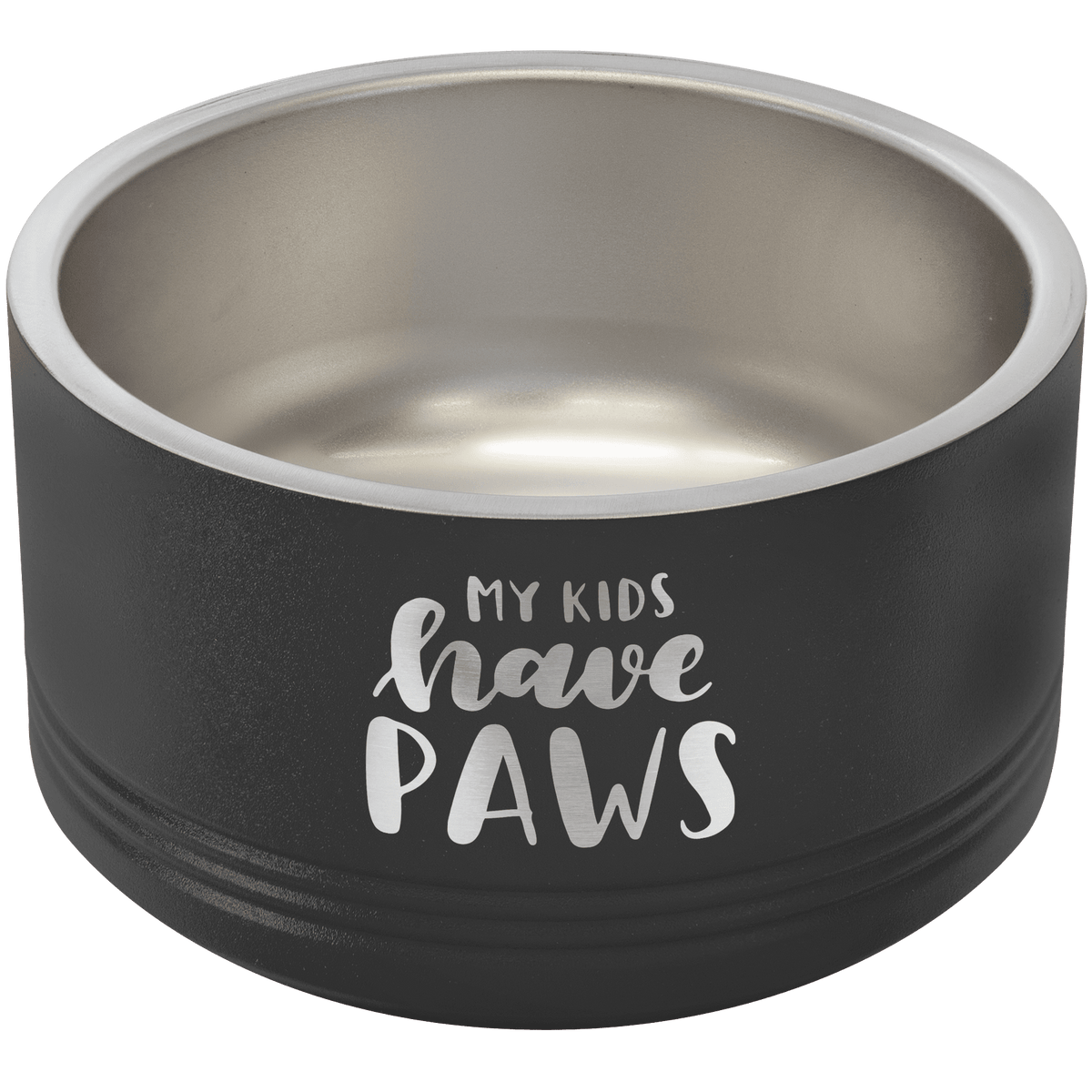 18 oz. Small Personalized Stainless Pet Bowl - Black