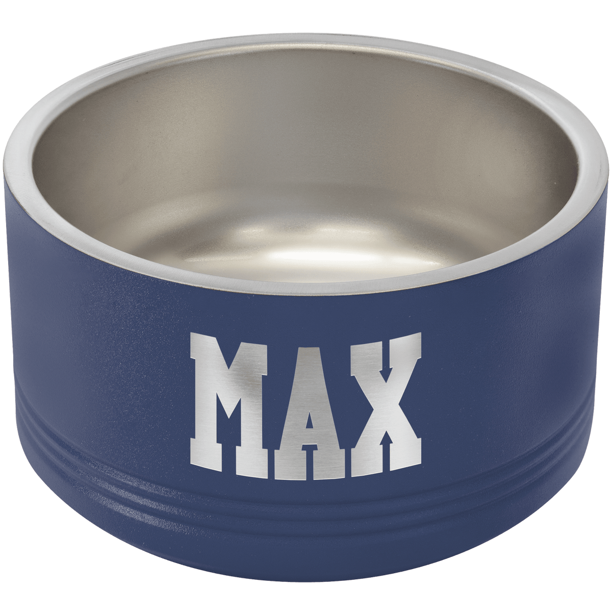 18 oz. Small Personalized Stainless Pet Bowl - Navy Blue