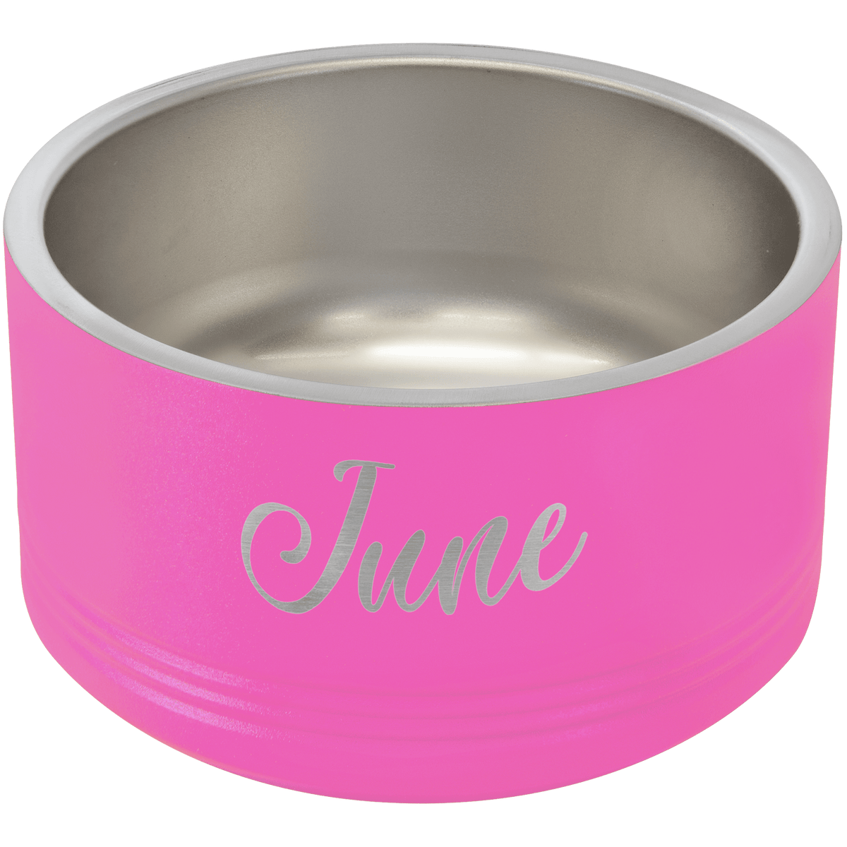18 oz. Small Personalized Stainless Pet Bowl - Pink