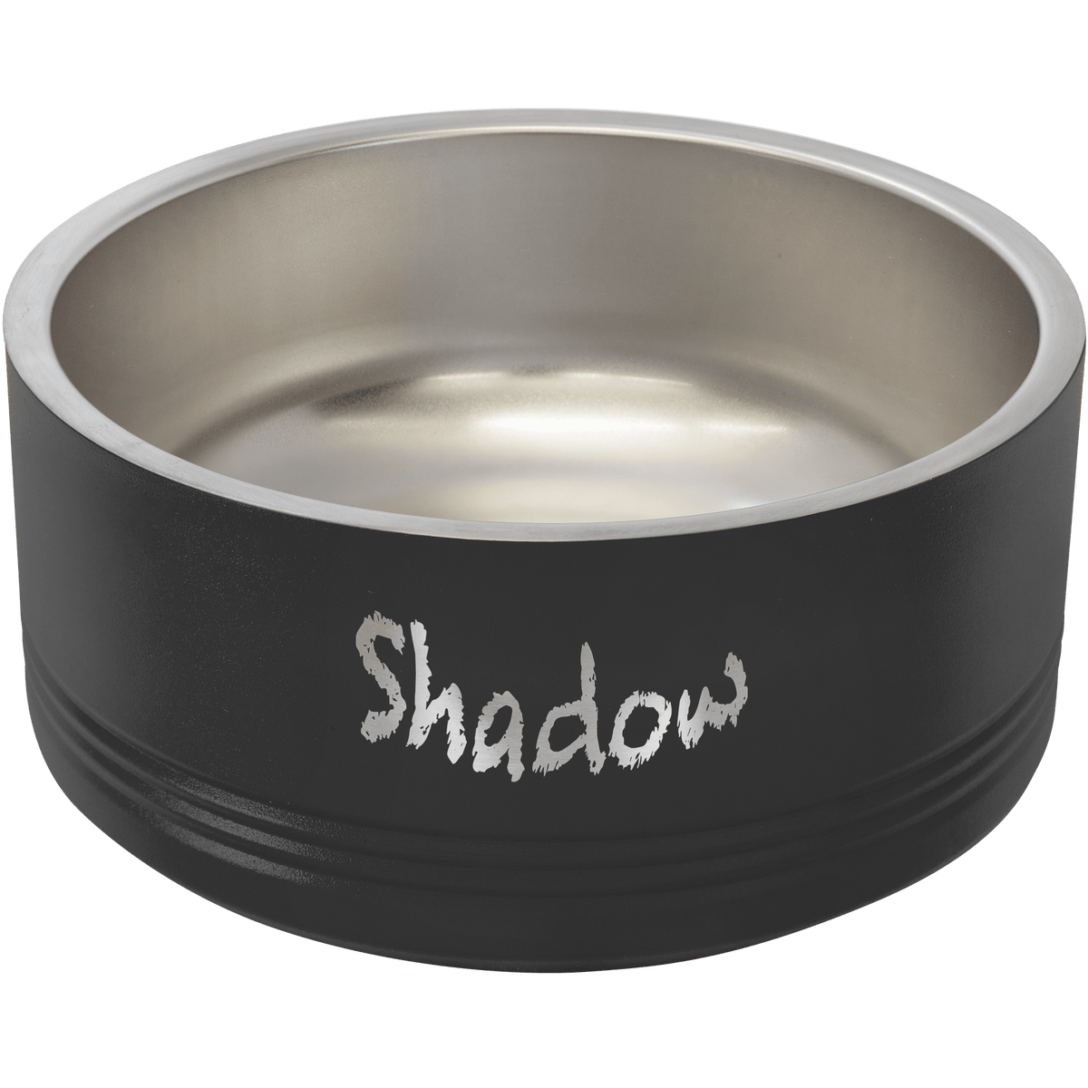 32 oz. Medium Personalized Stainless Pet Bowl - Black