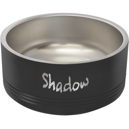 32 oz. Medium Personalized Stainless Pet Bowl - Black