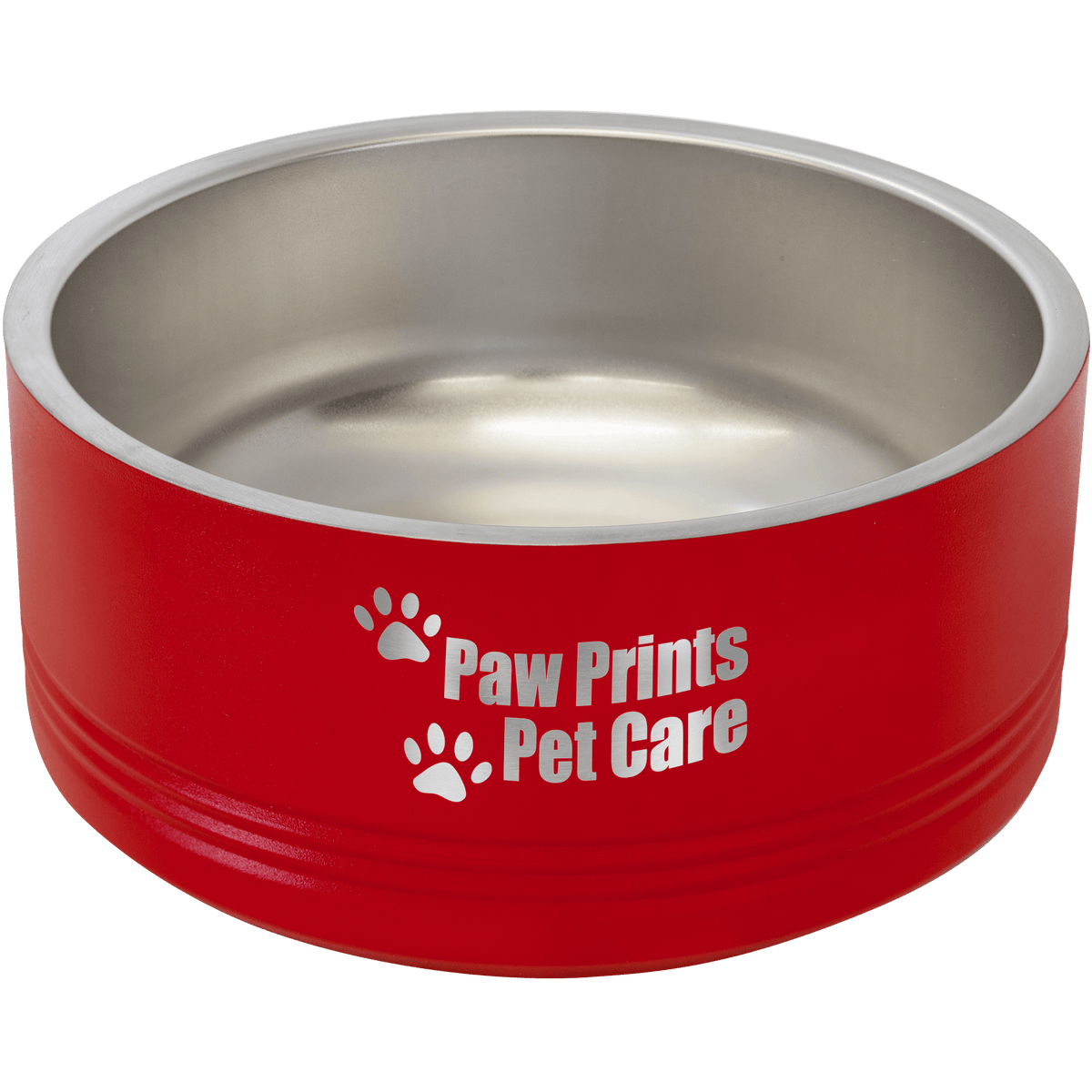 32 oz. Medium Personalized Stainless Pet Bowl - Red