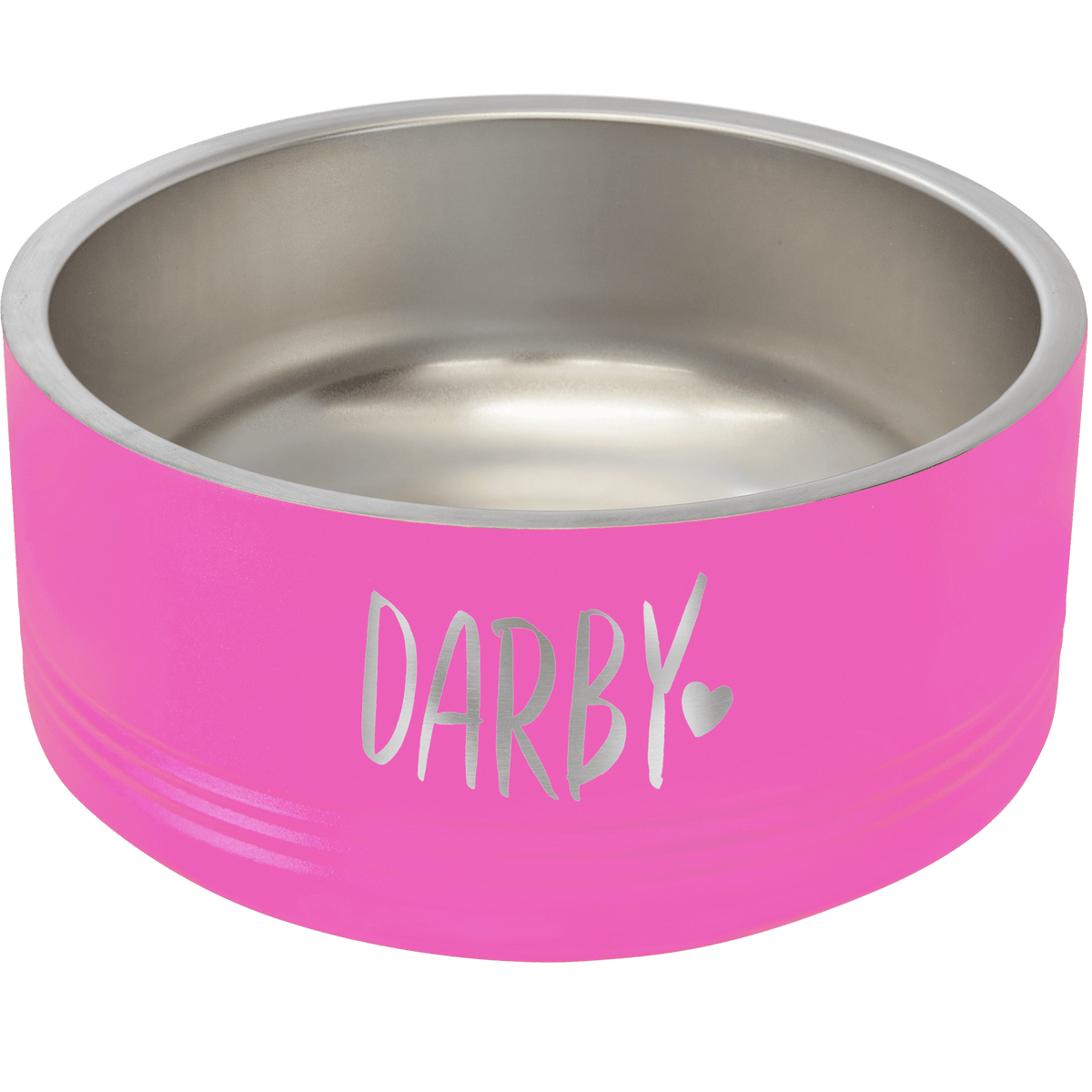 32 oz. Medium Personalized Stainless Pet Bowl - Pink