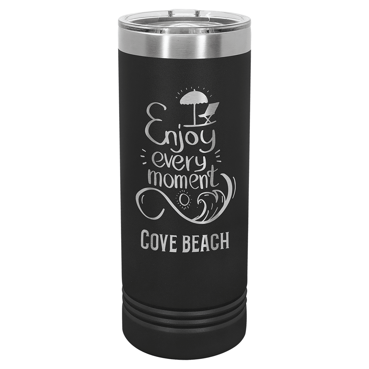 Black Polar Camel 22 oz. Skinny Tumbler with Slider Lid