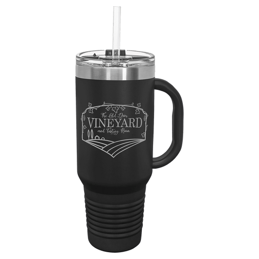 Black Polar Camel 40 oz. Travel Mug with Snap Lid & Straw
