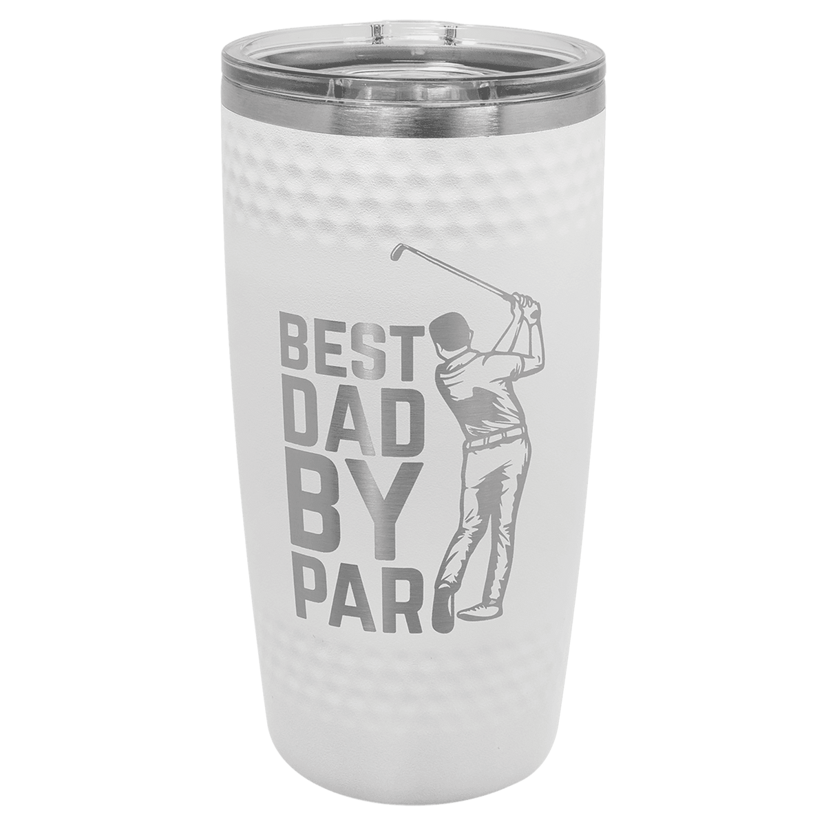 Polar Camel 20 oz. White Golf Tumbler with Dimples and Slider Lid