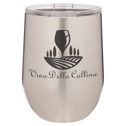 Stainless Steel Polar Camel 12 oz. Vacuum Insulated Stemless Wine Tumbler with Lid