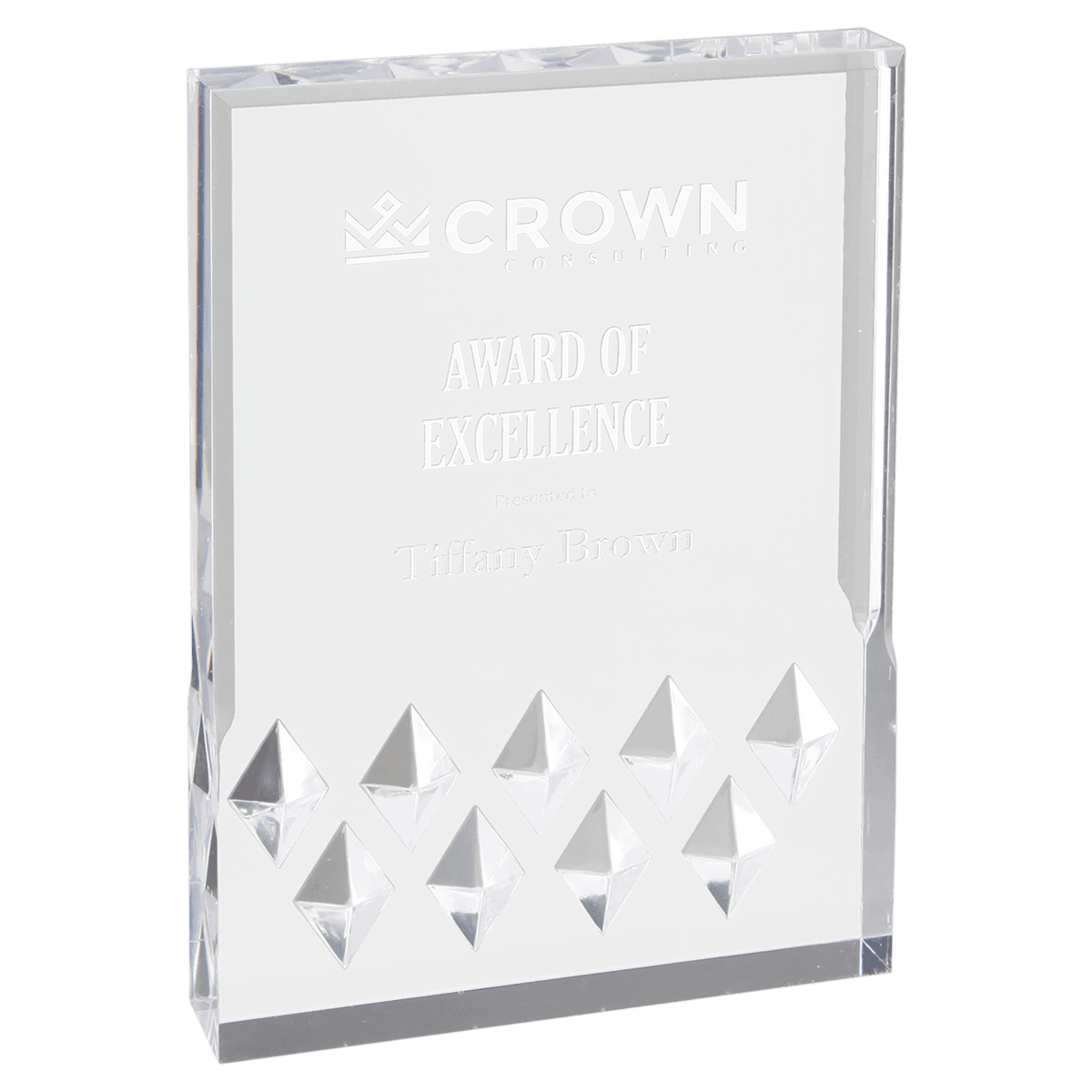 5" x 7" Silver Diamond Mirage Acrylic Award