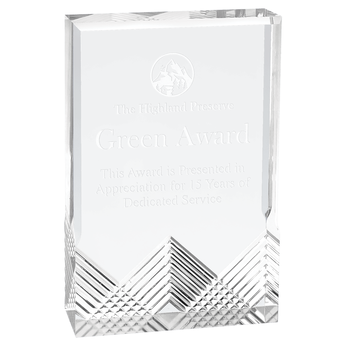 4 1/4" x 6" Silver Apex Mirage Acrylic Award