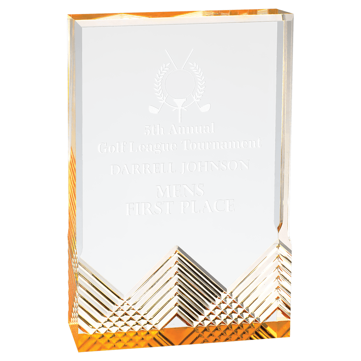 5" x 7" Gold Apex Mirage Acrylic Award