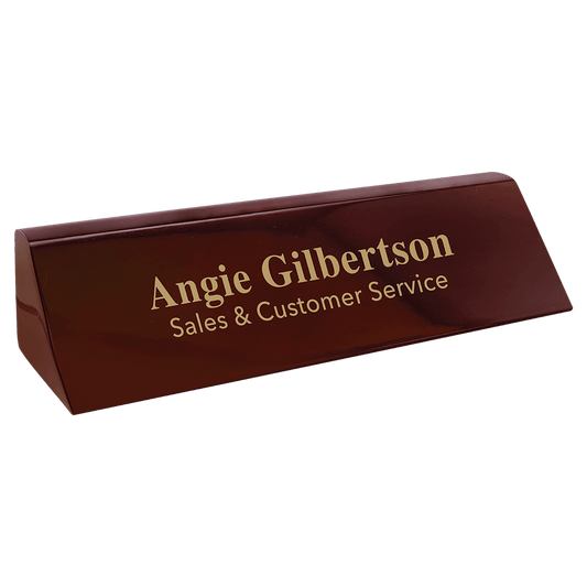 8 1/2" Piano Finish Desk Wedge - Rosewood