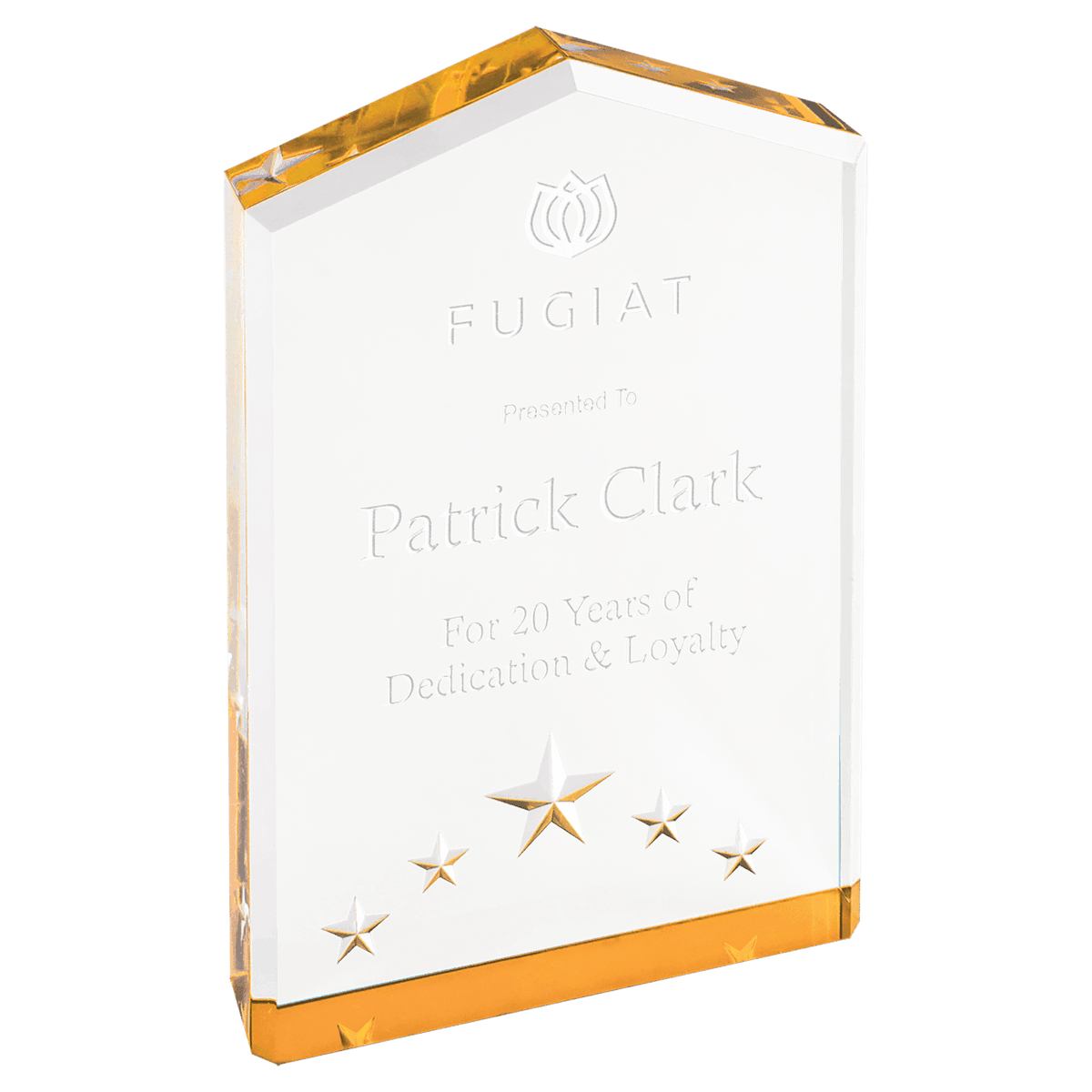6" Gold Star Point Acrylic Award