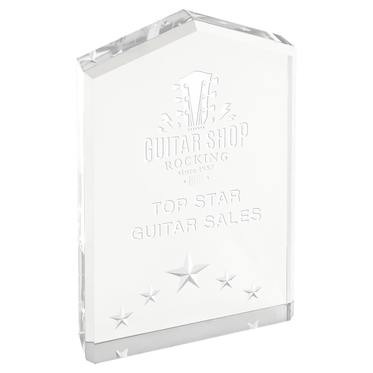 6" Silver Star Point Acrylic Award