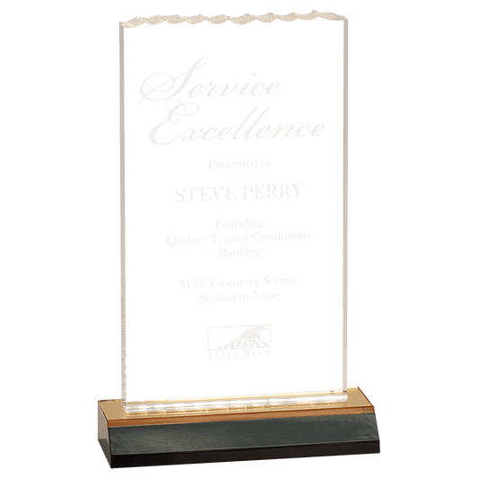 5" x 10" Reflection Ice Top Acrylic Award