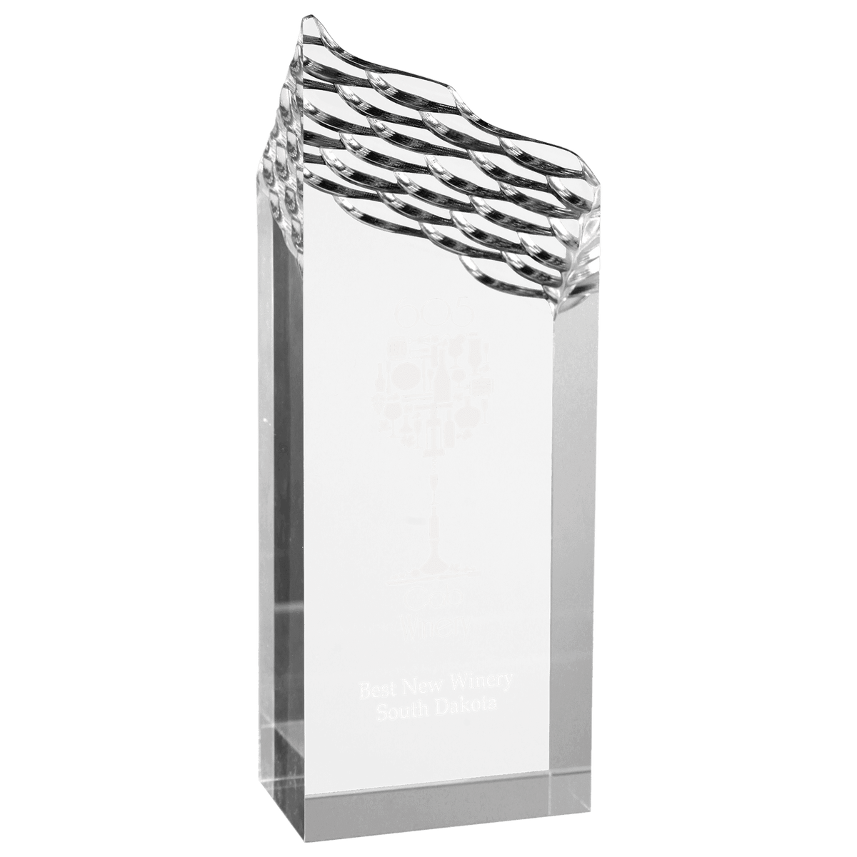 3" x 8" Silver Riptide Acrylic Award