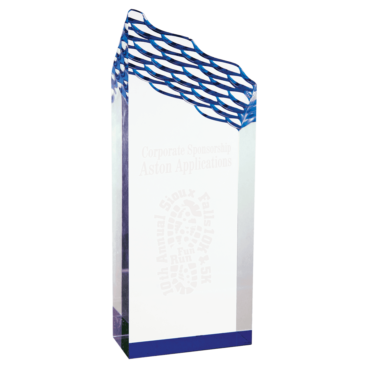 3 1/2" x 9" Blue Riptide Acrylic Award