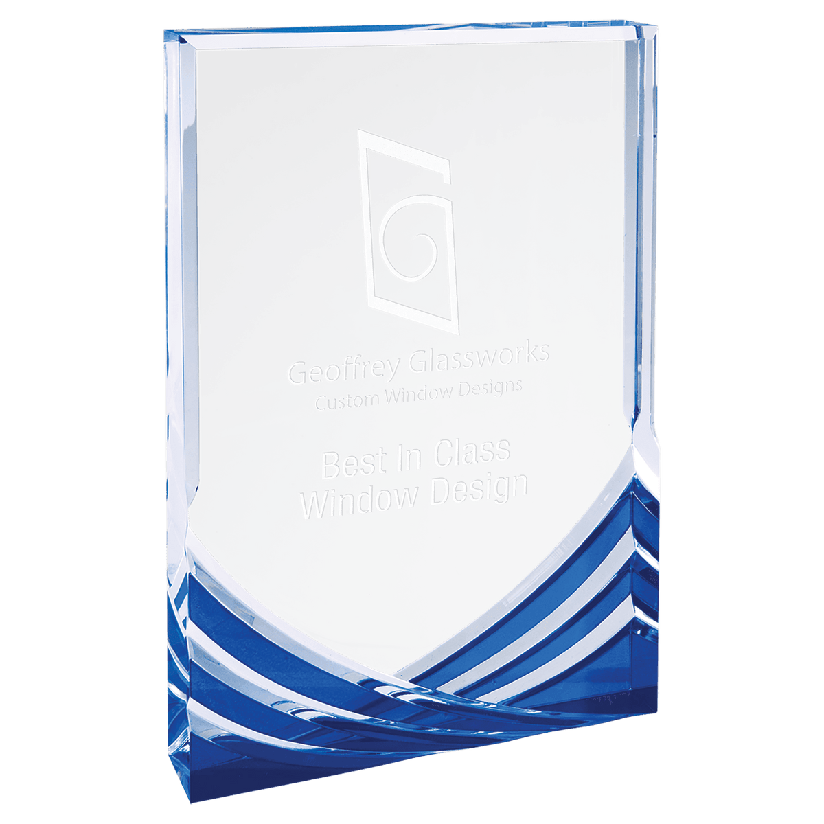 5" x 7" Blue Rectangle Soaring Acrylic Award