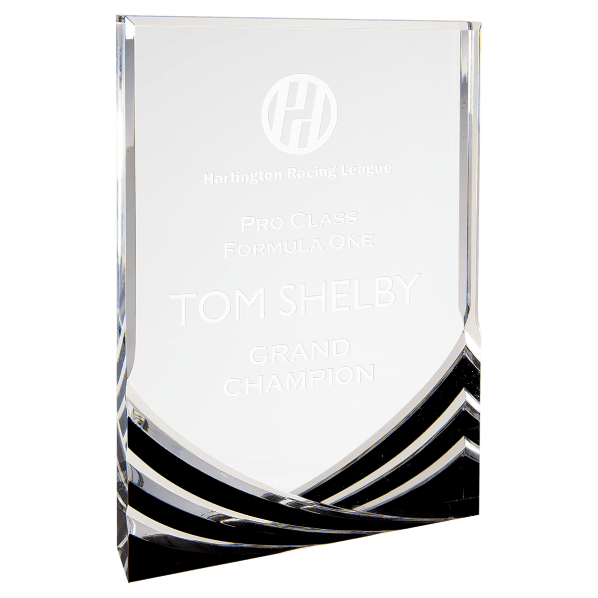 6" x 8" Black Rectangle Soaring Acrylic Award