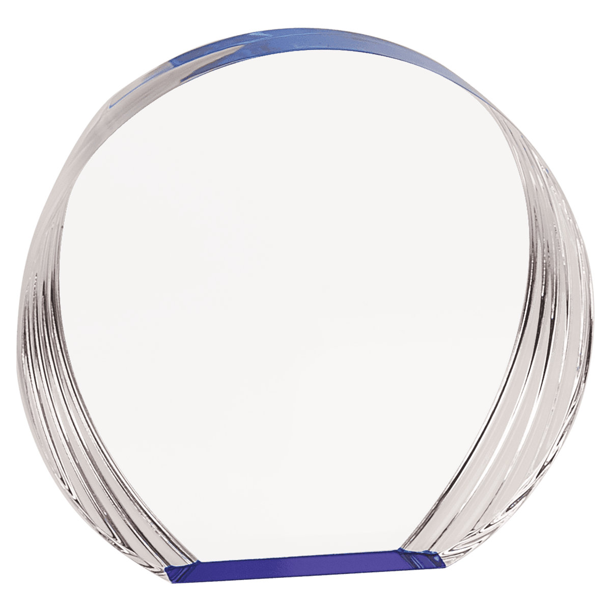 5 3/8" x 5" Blue Round Acrylic Award