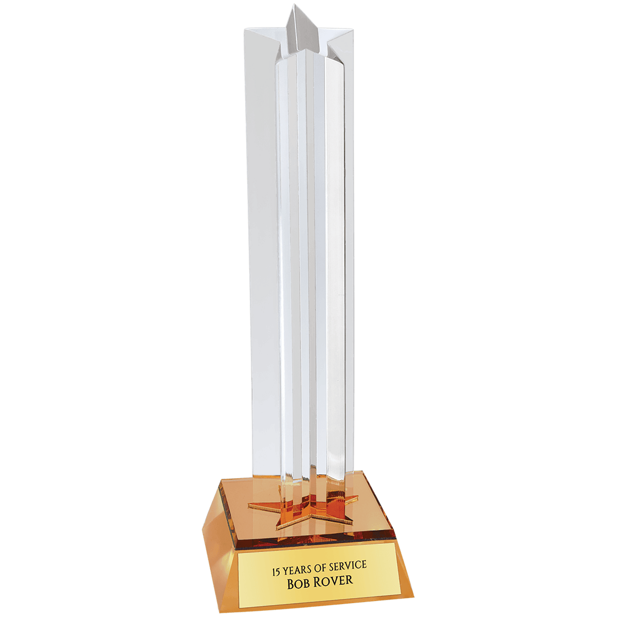 8 1/2" Star Column Acrylic with Gold Base