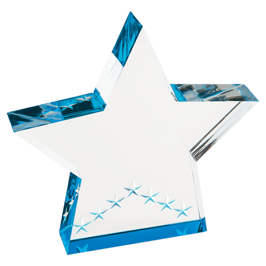 5" Blue Star Performer Acrylic Award