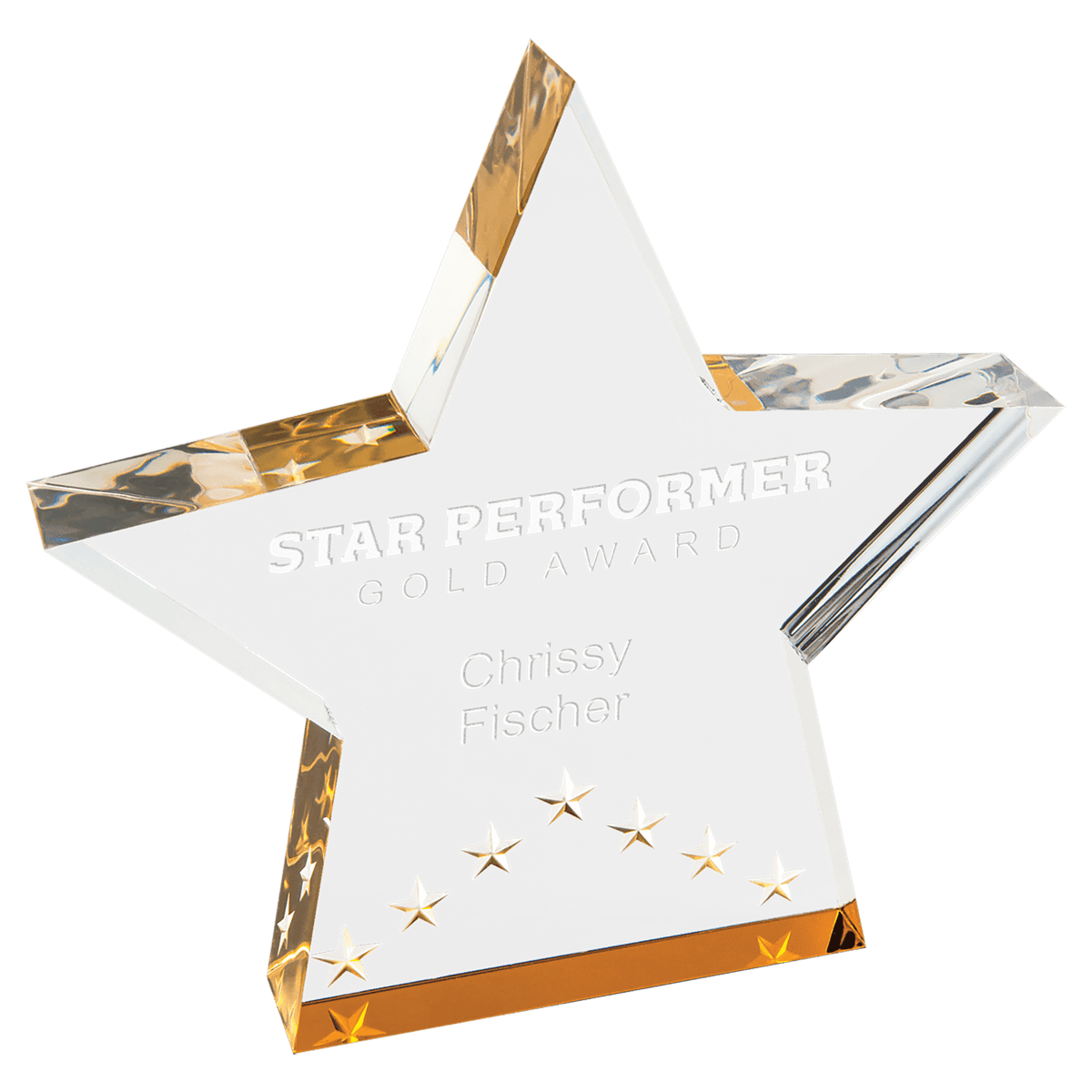 6" Gold Star Performer Acrylic Award