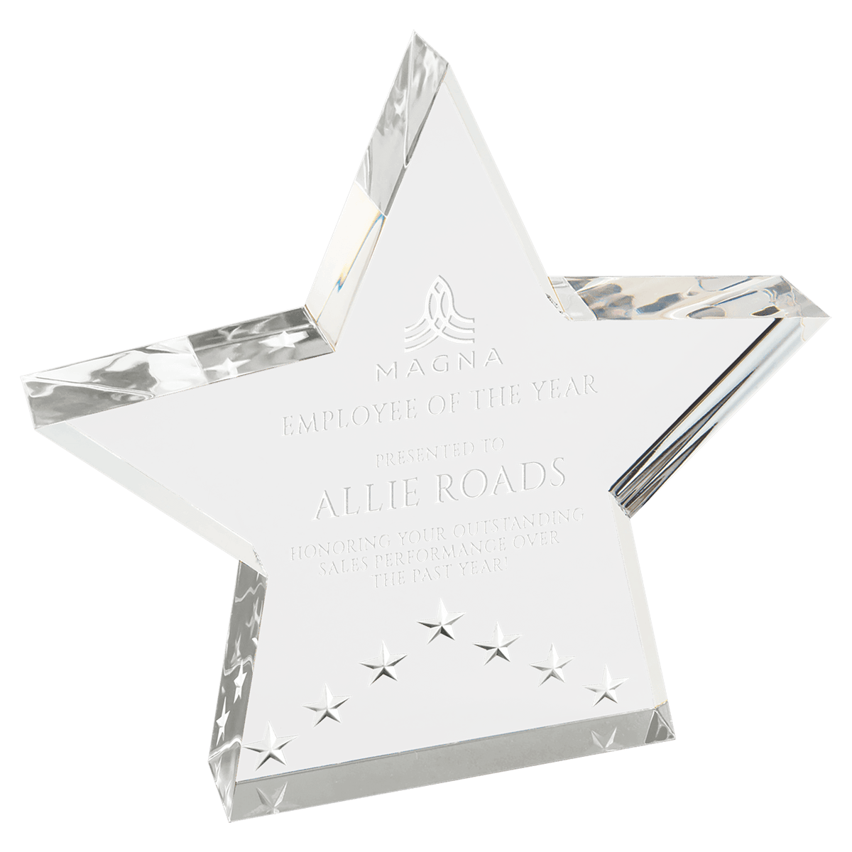 6" Silver Star Performer Acrylic Award