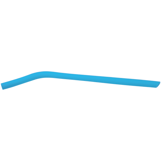Blue 10" Large Silicone Straw