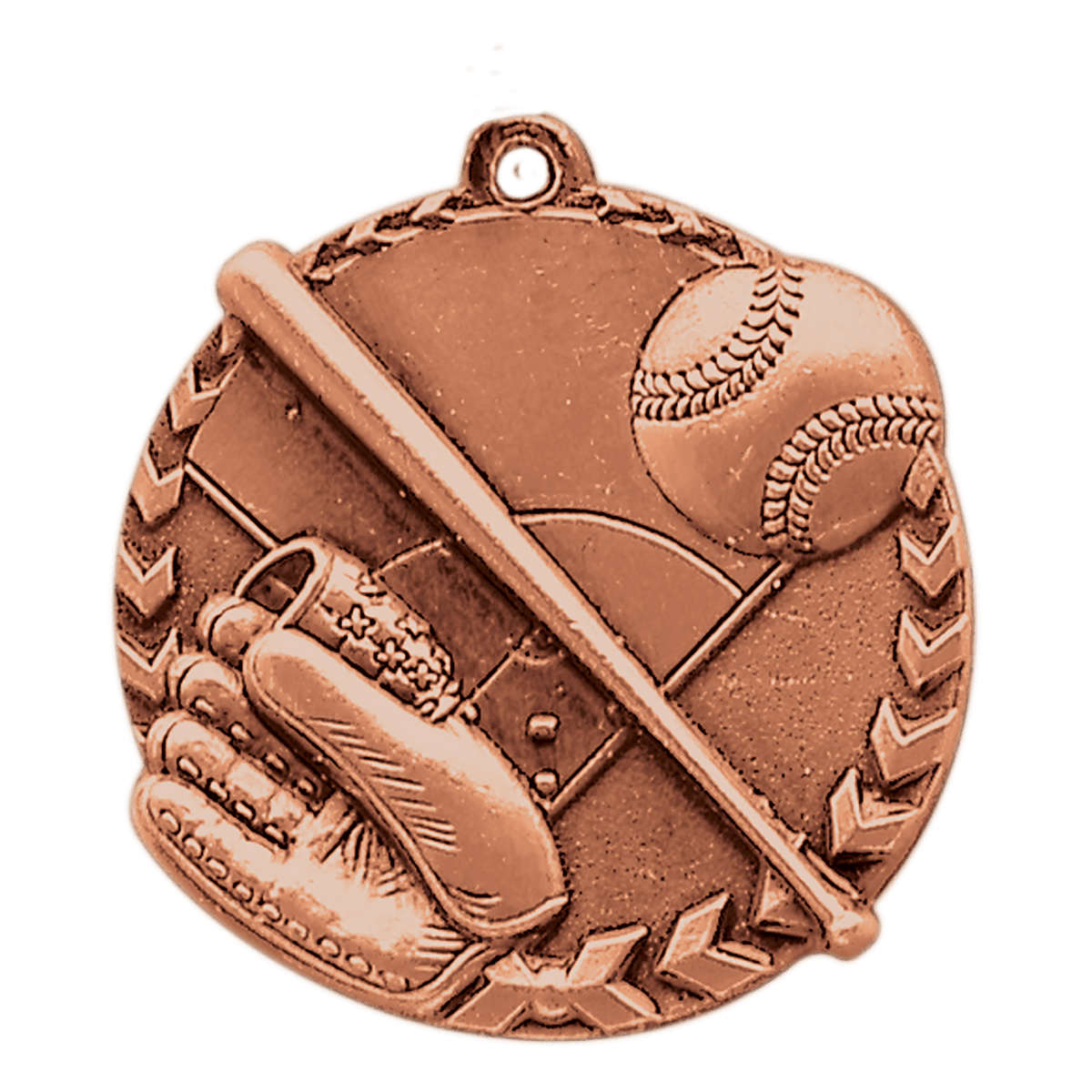 Antique Bronze 1 3/4" Baseball/Softball Millennium Medal