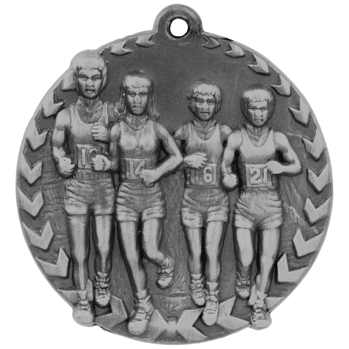 Antique Silver 1 3/4" Cross Country Millennium Medal