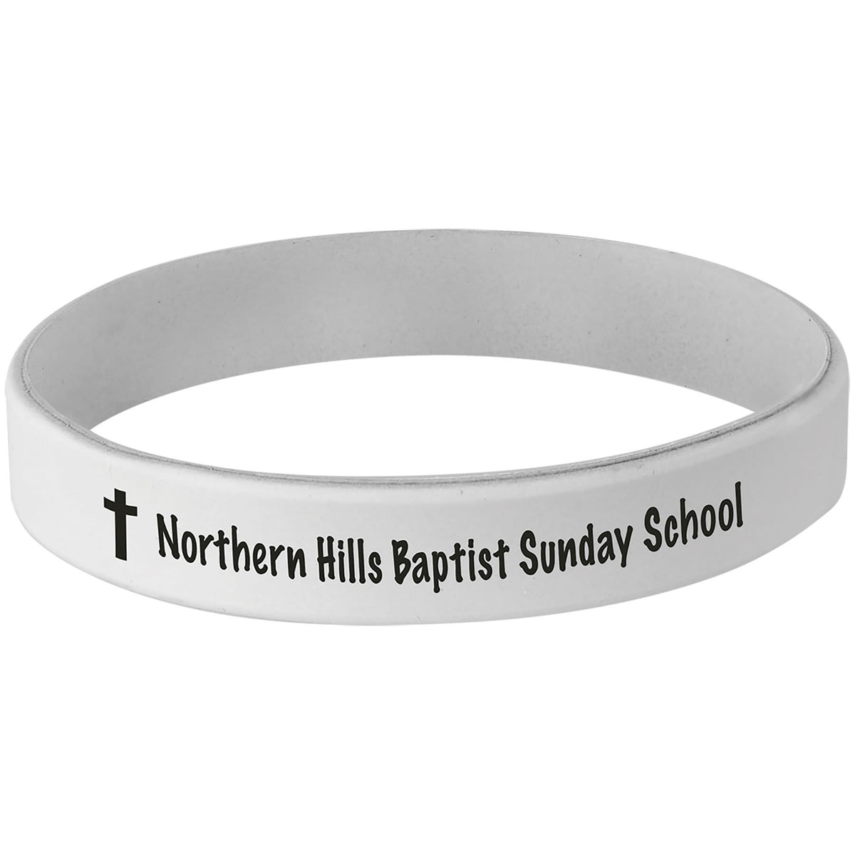 3 3/4" Laserable Bracelet - White/Black