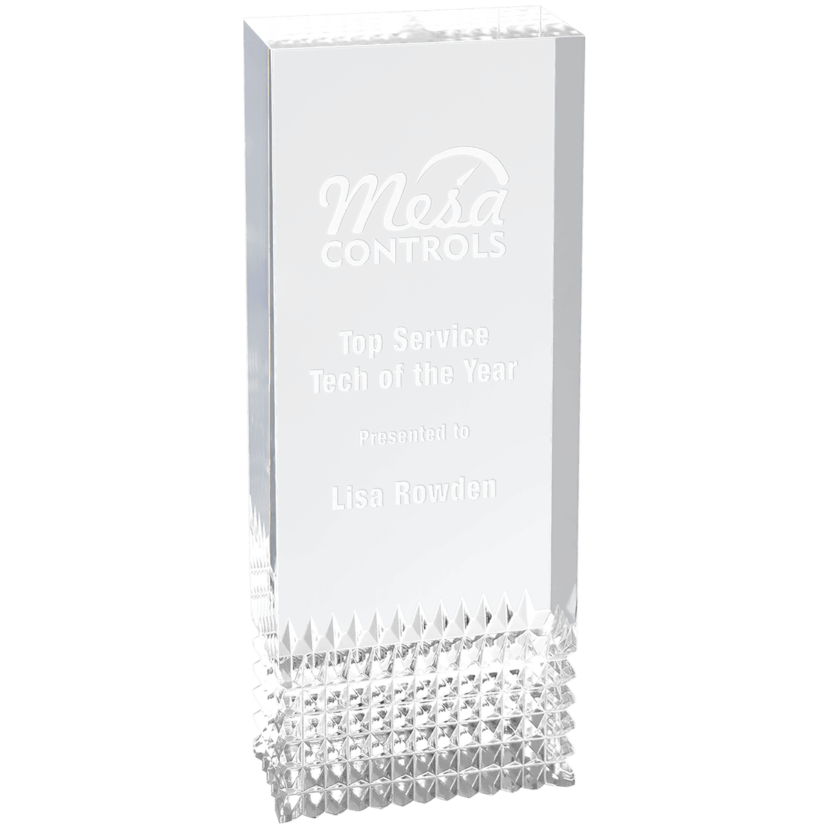 2 3/4" x 7" Silver Tribute Acrylic Award