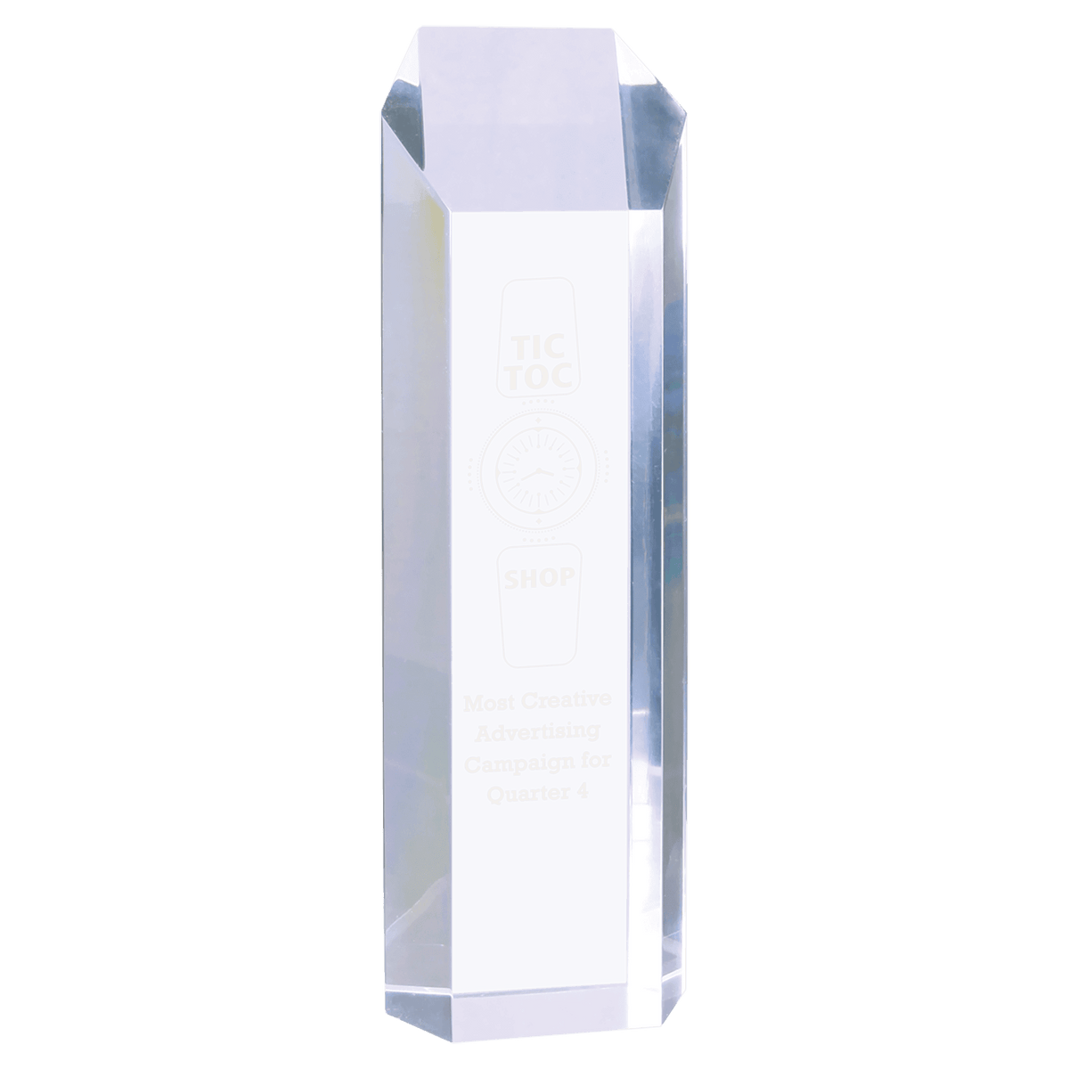3" x 10" Clear Tower Acrylic Award