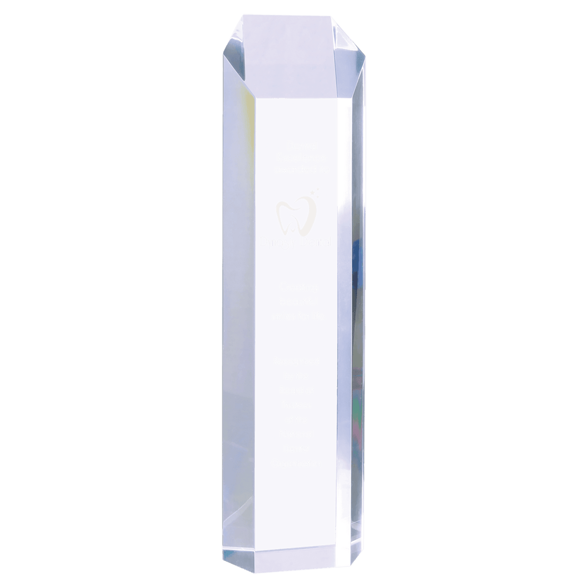 3" x 12" Clear Tower Acrylic Award