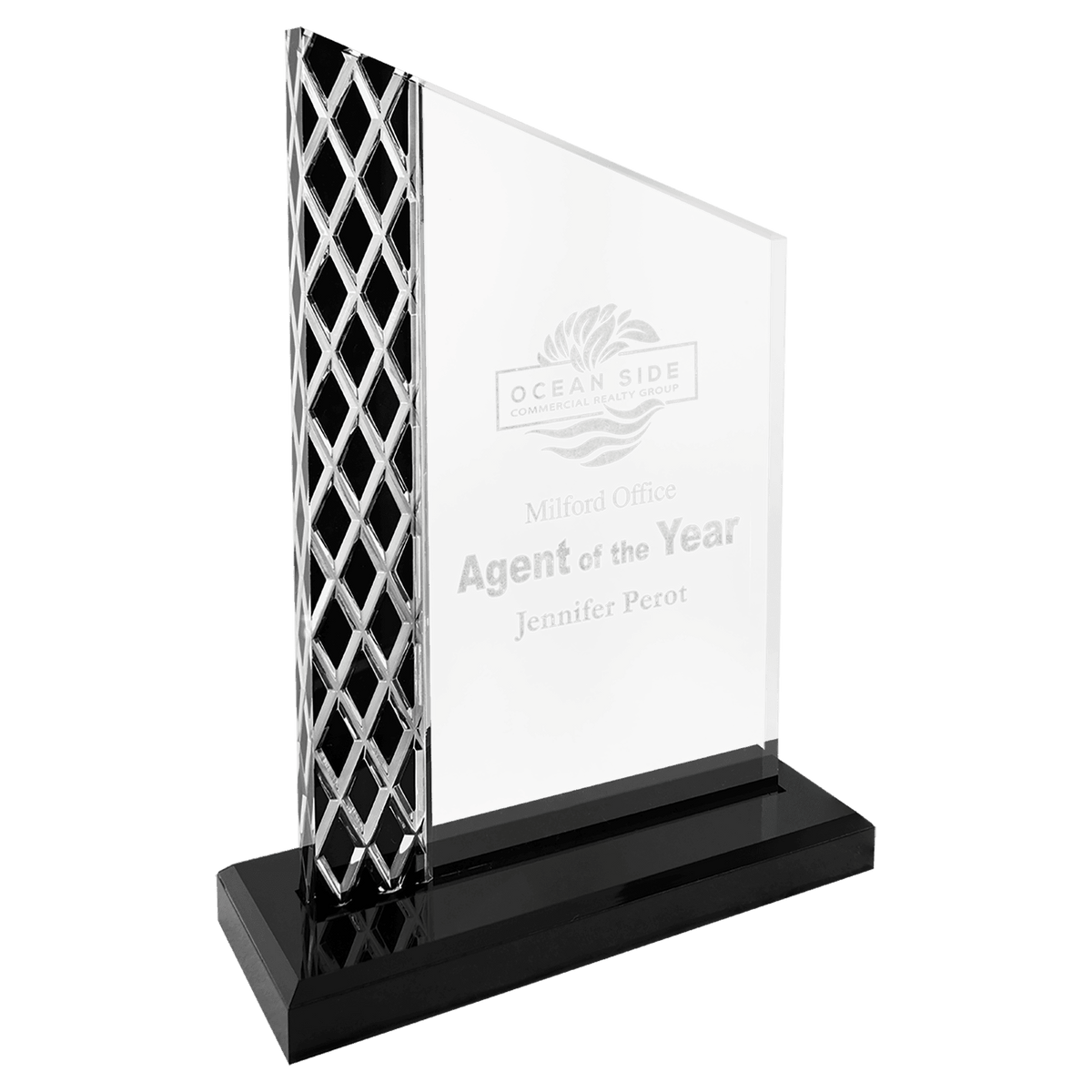 8" Black Unite Diamond Ice Acrylic Award