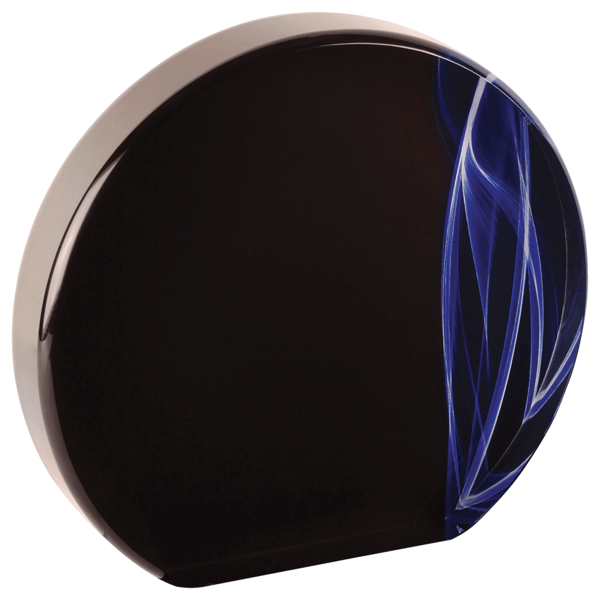 5" Round Blue Vapor Acrylic Award
