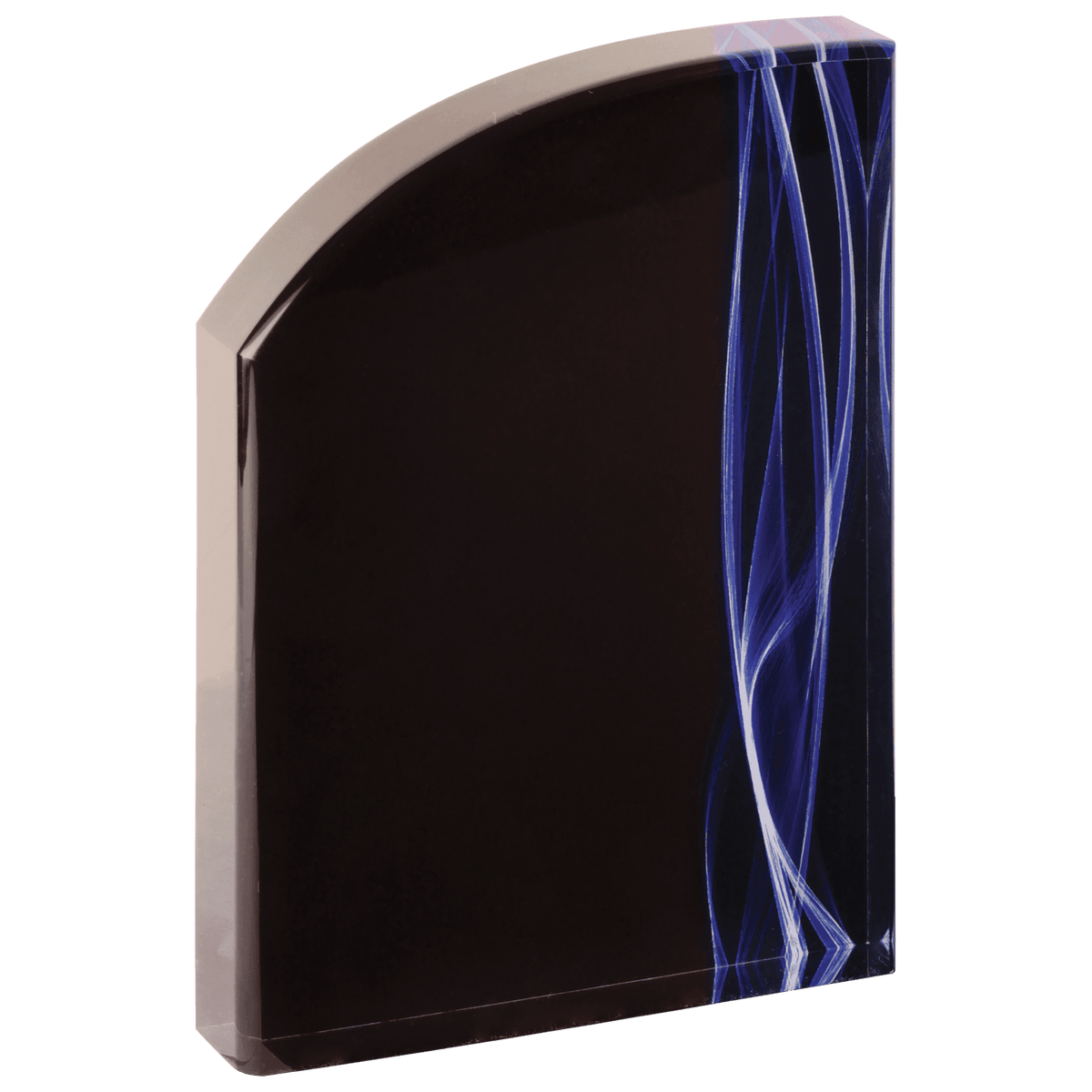 7" Wave Blue Vapor Acrylic Award